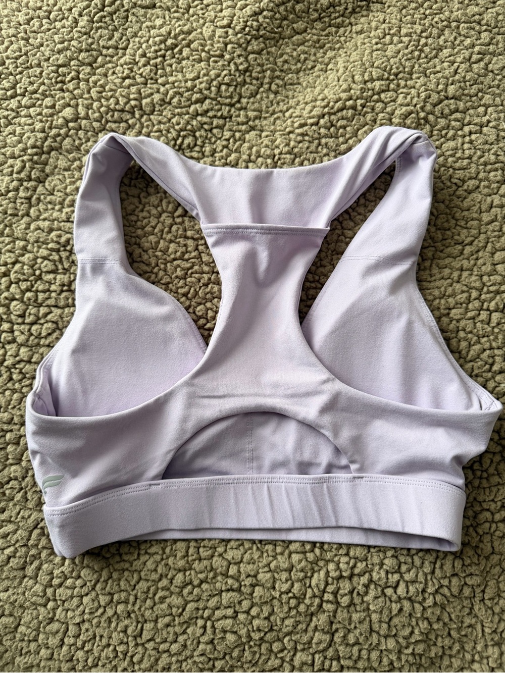 Fabletics Lavender V‑Neck Racerback Sports Bra - Picture 2 of 3